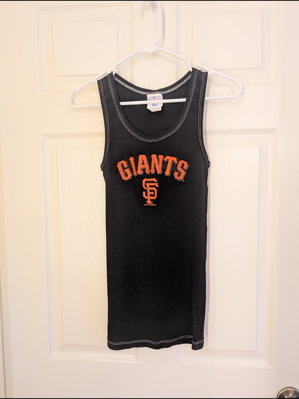 San Francisco Giants Black Tank Top with Orange Logo